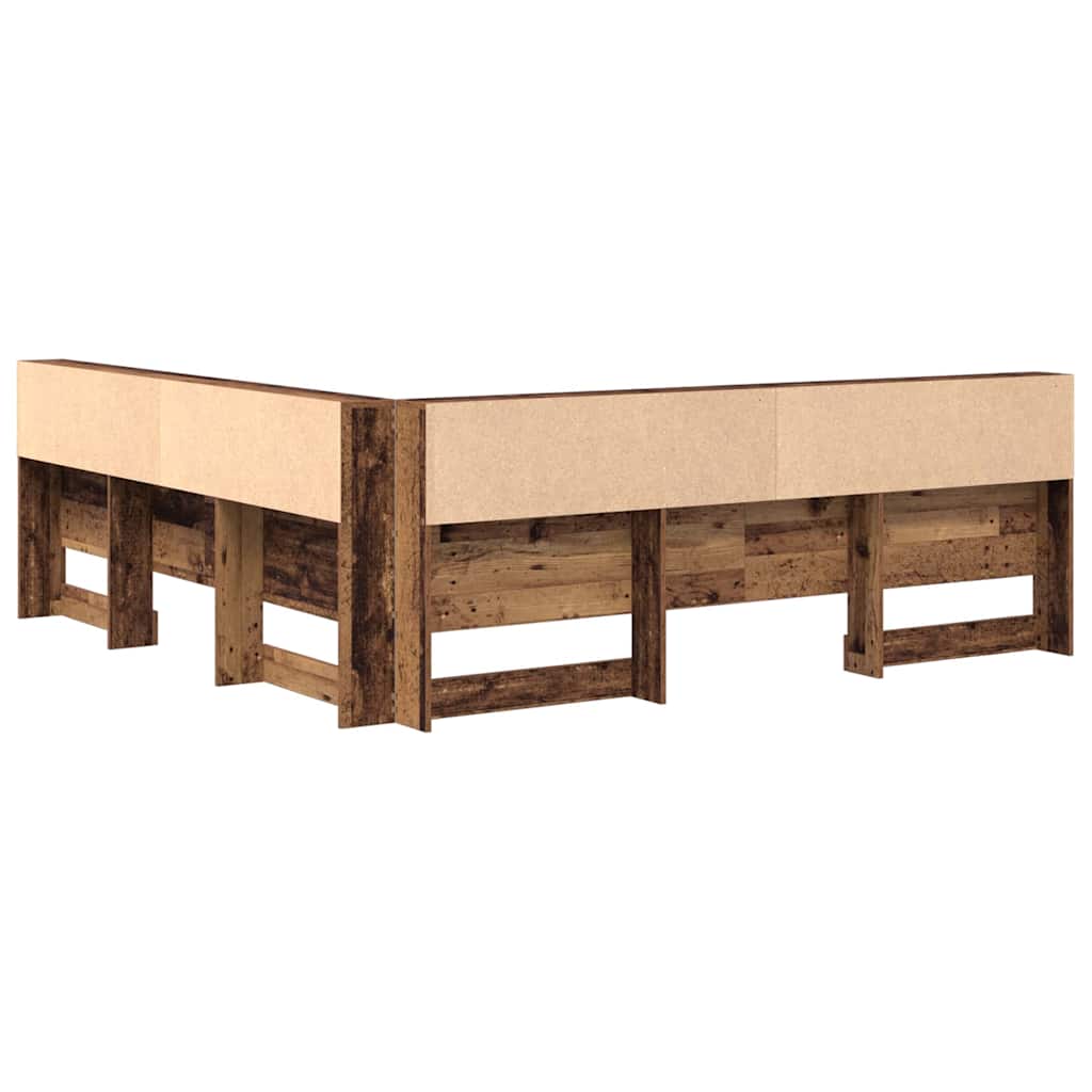 vidaXL Testata contenitore Legno vecchio 200 cm Legno multistrato