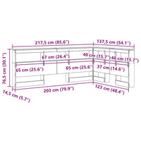 vidaXL Testata contenitore Bianco 120 cm Legno multistrato