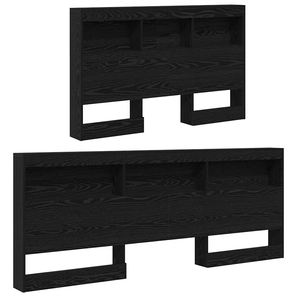 vidaXL Testata contenitore Rovere nero 120 cm Legno multistrato