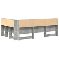 vidaXL Testata contenitore Grigio cemento 120 cm Legno multistrato