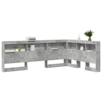 vidaXL Testata contenitore Grigio cemento 120 cm Legno multistrato