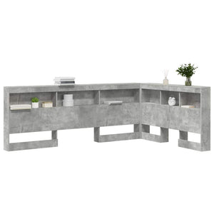 vidaXL Testata contenitore Grigio cemento 120 cm Legno multistrato