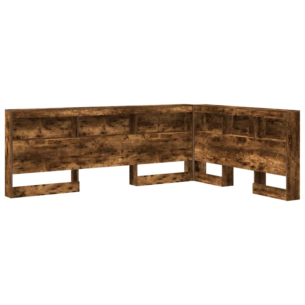 vidaXL Testata contenitore Rovere fumo 140 cm Legno multistrato