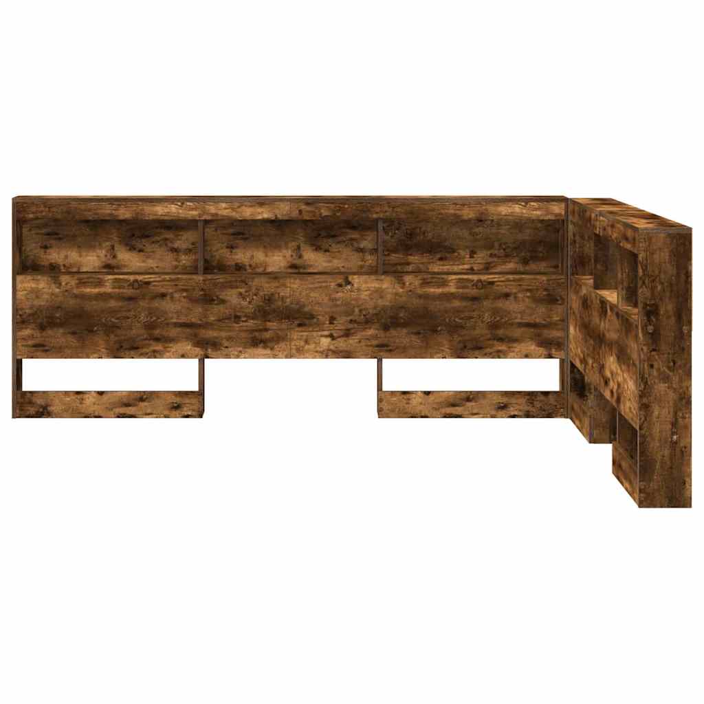 vidaXL Testata contenitore Rovere fumo 140 cm Legno multistrato
