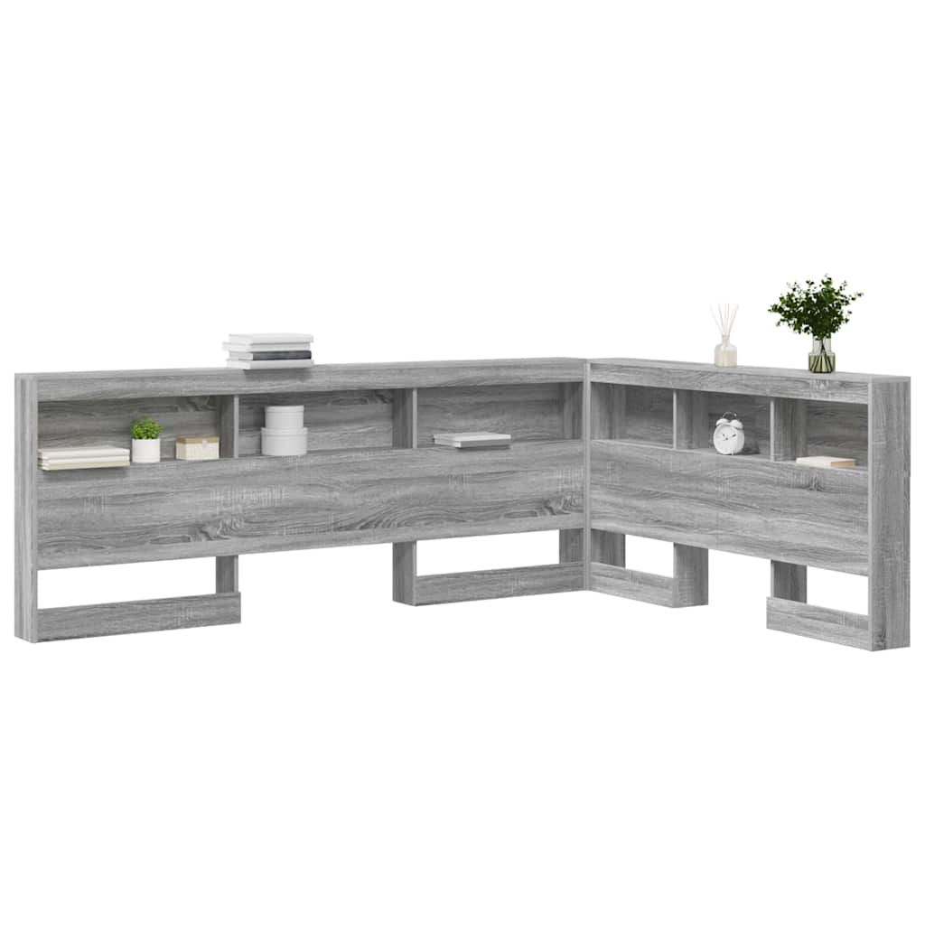 vidaXL Testata contenitore Grigio sonoma 140 cm Legno multistrato