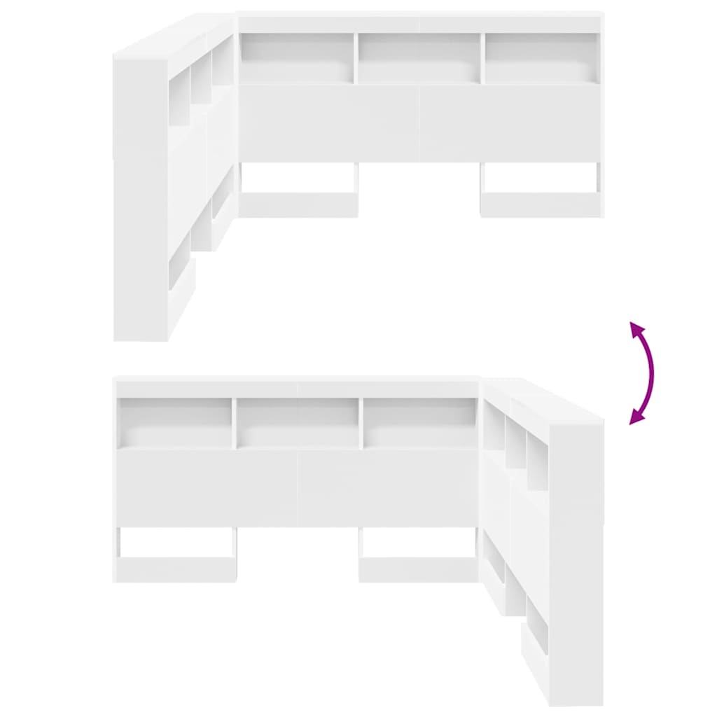 vidaXL Testata contenitore Bianco 150 cm Legno multistrato