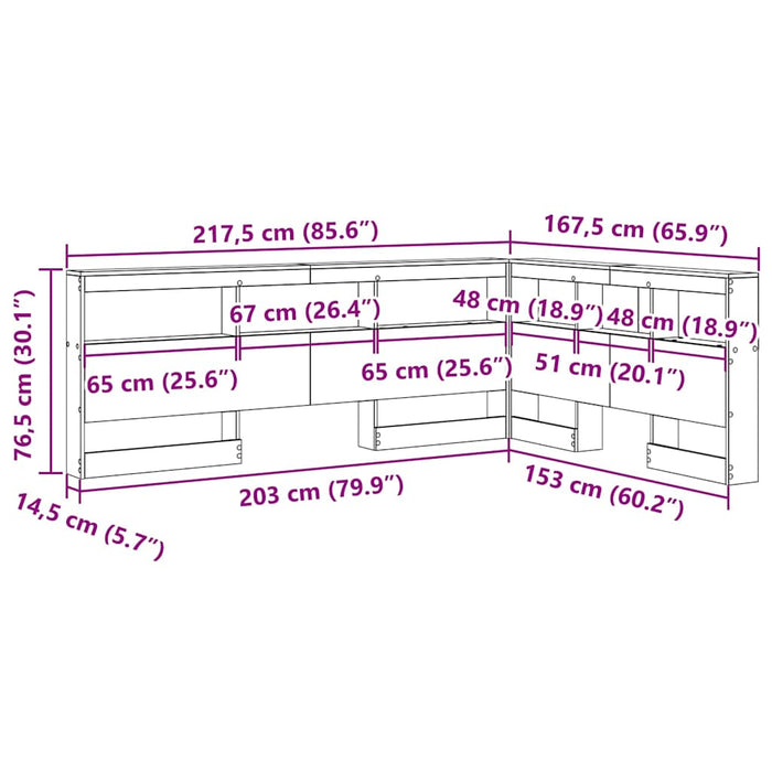 vidaXL Testata contenitore Grigio cemento 150 cm Legno multistrato