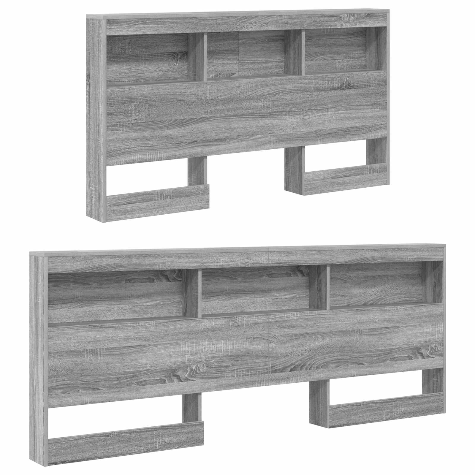 Testata contenitore Grigio Sonoma 150 cm Legno multistrato 3335498