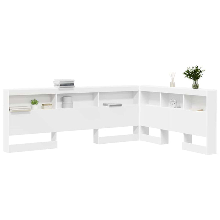 vidaXL Testata contenitore Bianco 160 cm Legno multistrato