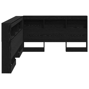 vidaXL Testata contenitore Rovere nero 160 cm Legno multistrato