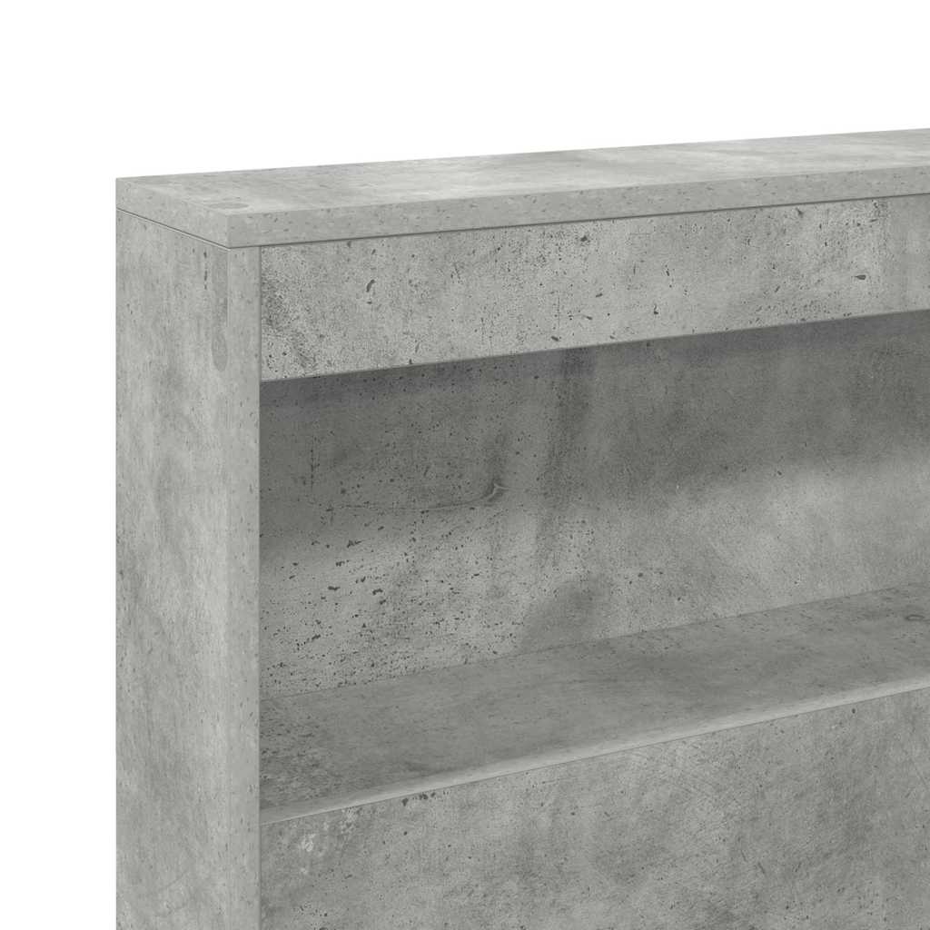 vidaXL Testata contenitore Grigio cemento 180 cm Legno multistrato