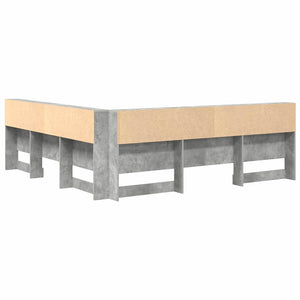 vidaXL Testata contenitore Grigio cemento 180 cm Legno multistrato