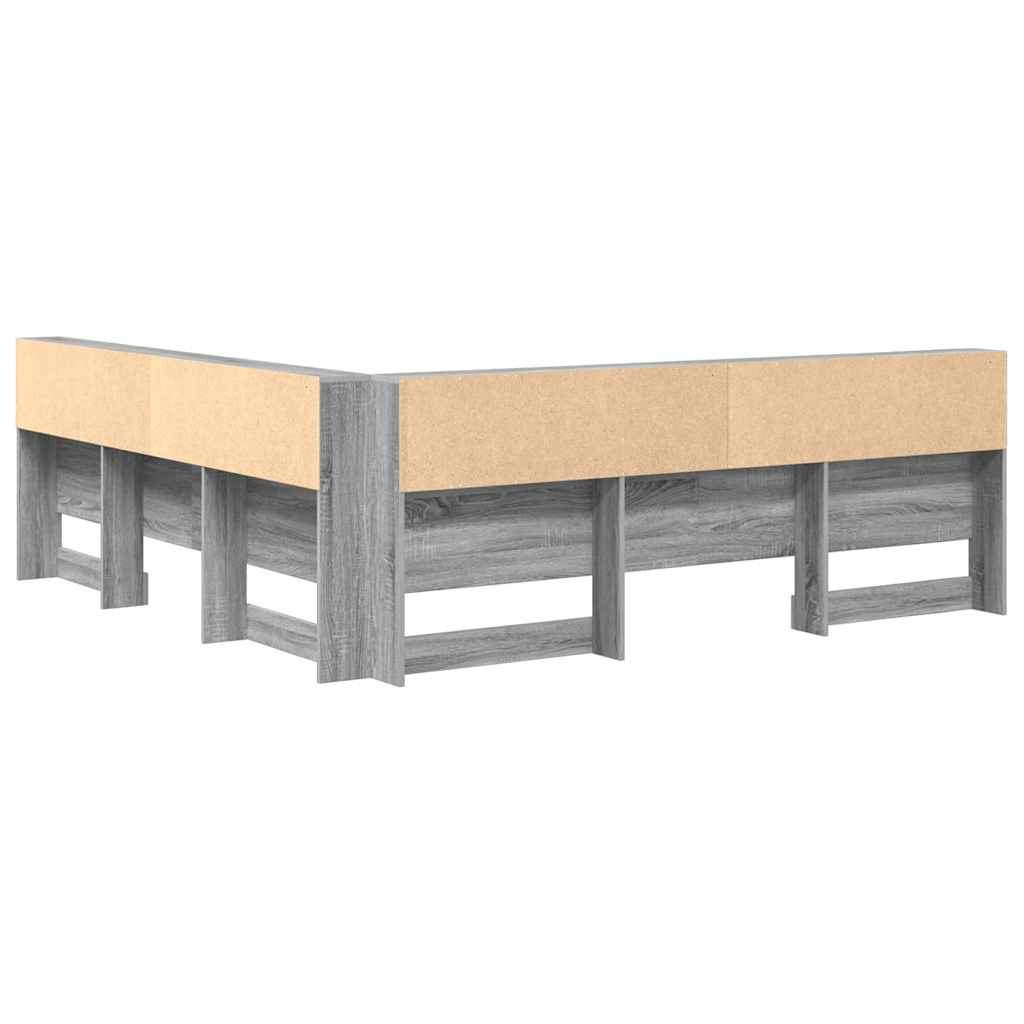 vidaXL Testata contenitore Grigio sonoma 180 cm Legno multistrato
