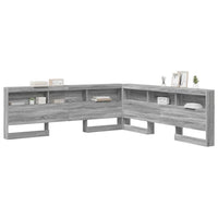 vidaXL Testata contenitore Grigio sonoma 180 cm Legno multistrato