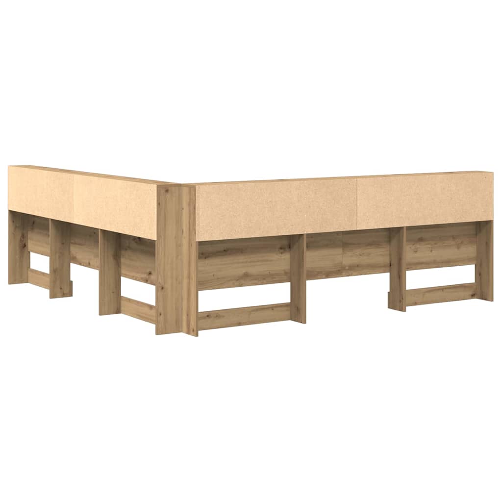 vidaXL Testata contenitore rovere artigianale 180 cm Legno multistrato