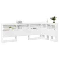 Testata contenitore con testiera-Testiera con Ripiani Bianco 90 cm Legno multistrato 389329
