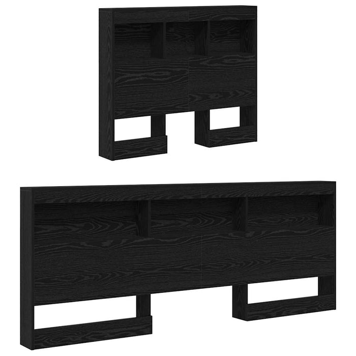 vidaXL Testata contenitore Rovere nero 90 cm Legno multistrato