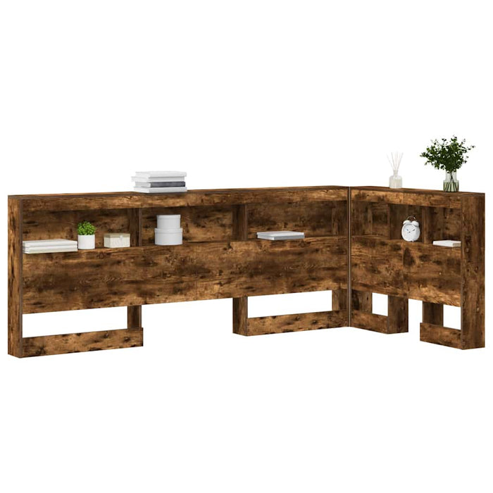 vidaXL Testata contenitore Rovere fumo 90 cm Legno multistrato