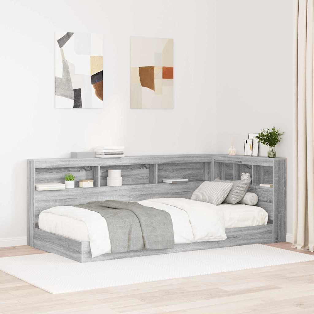 vidaXL Testata contenitore Grigio sonoma 90 cm Legno multistrato