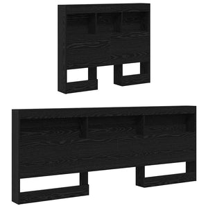 vidaXL Testata contenitore Rovere nero 75 cm Legno multistrato