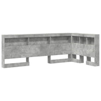 vidaXL Testata contenitore Grigio cemento 75 cm Legno multistrato