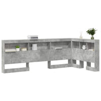 vidaXL Testata contenitore Grigio cemento 75 cm Legno multistrato