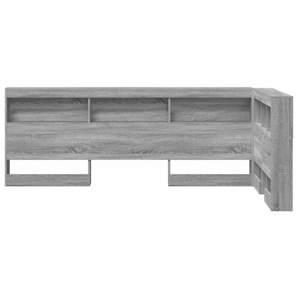 vidaXL Testata contenitore Grigio sonoma 75 cm Legno multistrato