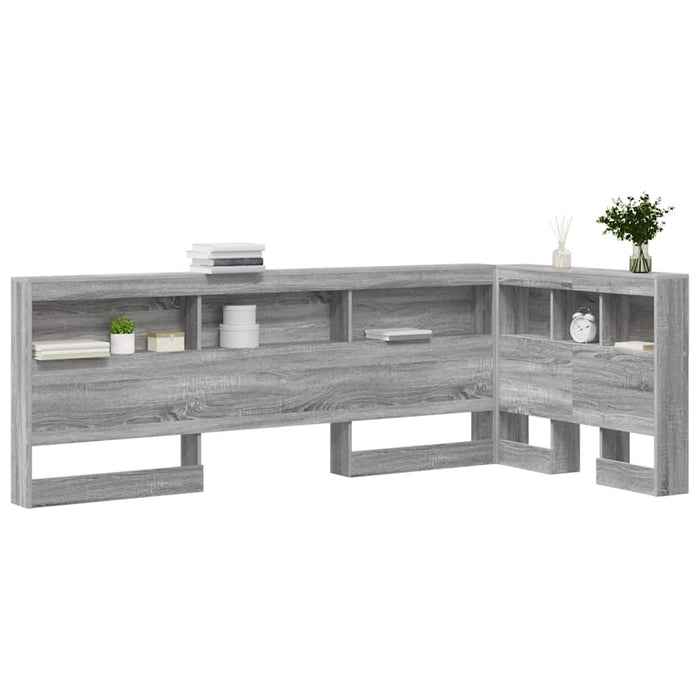 vidaXL Testata contenitore Grigio sonoma 75 cm Legno multistrato