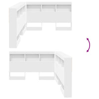 vidaXL Testata contenitore Bianco 120 cm Legno multistrato