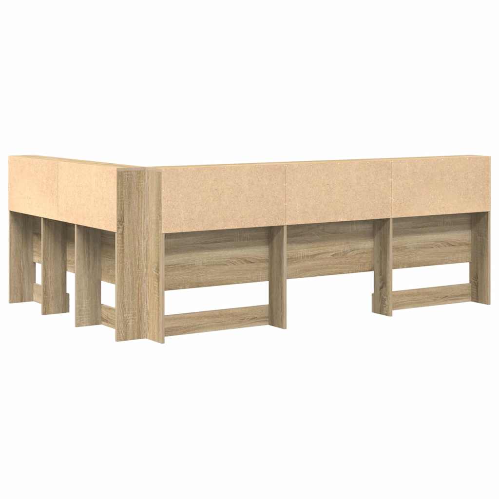 vidaXL Testata contenitore rovere sonoma 120 cm Legno multistrato