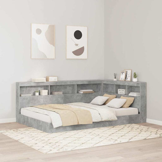 vidaXL Testata contenitore Grigio cemento 120 cm Legno multistrato