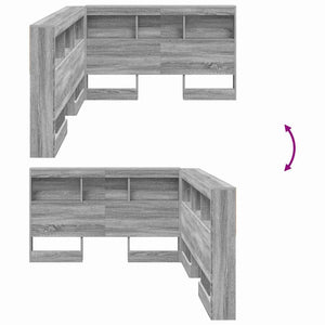 vidaXL Testata contenitore Grigio sonoma 120 cm Legno multistrato