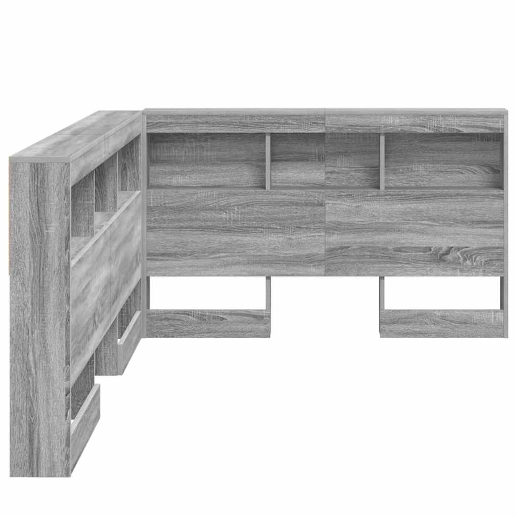 vidaXL Testata contenitore Grigio sonoma 120 cm Legno multistrato