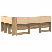 vidaXL Testata contenitore rovere artigianale 120 cm Legno multistrato