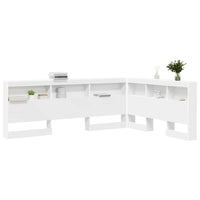 vidaXL Testata contenitore Bianco 140 cm Legno multistrato