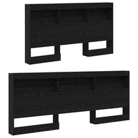 vidaXL Testata contenitore Rovere nero 140 cm Legno multistrato