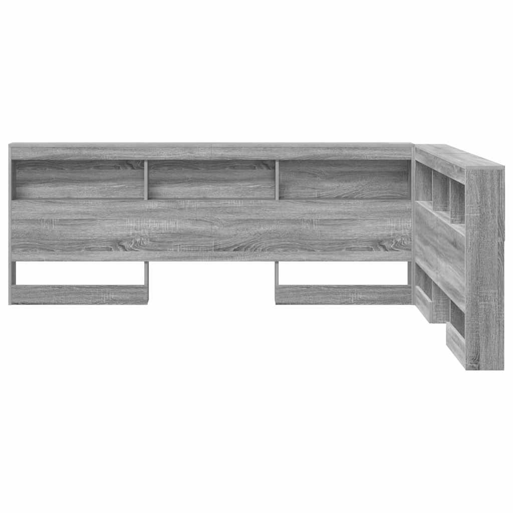vidaXL Testata contenitore Grigio sonoma 140 cm Legno multistrato