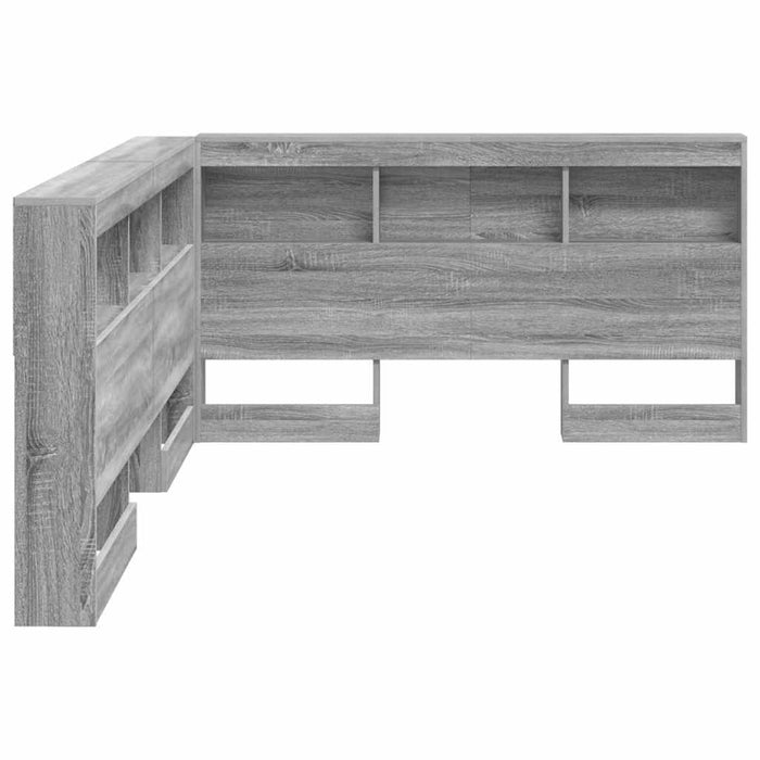 vidaXL Testata contenitore Grigio sonoma 140 cm Legno multistrato