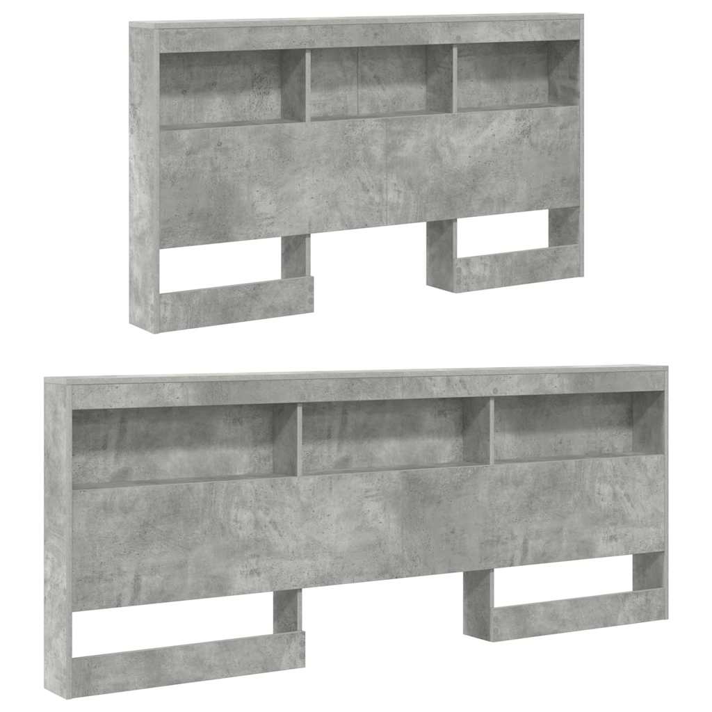 Testata contenitore Grigio cemento 135 cm Legno multistrato 3335552