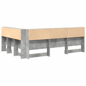 Testata contenitore Grigio cemento 135 cm Legno multistrato 3335552