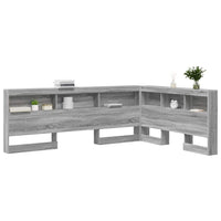 vidaXL Testata contenitore Grigio sonoma 135 cm Legno multistrato