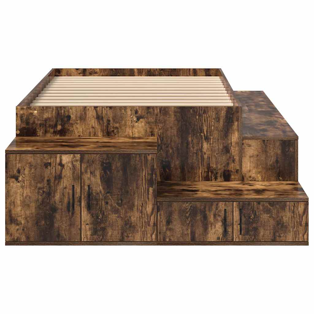 Struttura letto con contenitore Rovere fumé 234 x 118 x 53.5 cm 3335585