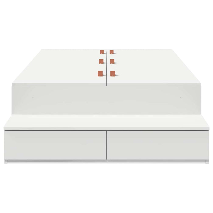 Struttura letto con contenitore Bianco 236.5 x 90 x 31.5 cm 3335613