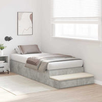 Struttura letto con contenitore con cassetto Grigio cemento 3335616
