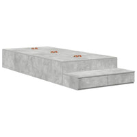 Struttura letto con contenitore con cassetto Grigio cemento 3335616