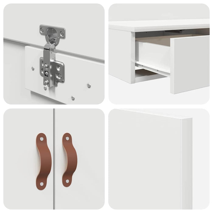 Struttura letto con contenitore Bianco 236.5 x 200 x 31.5 cm 3335621