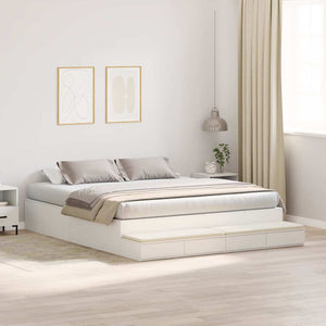 Struttura letto con contenitore Bianco 236.5 x 200 x 31.5 cm 3335621