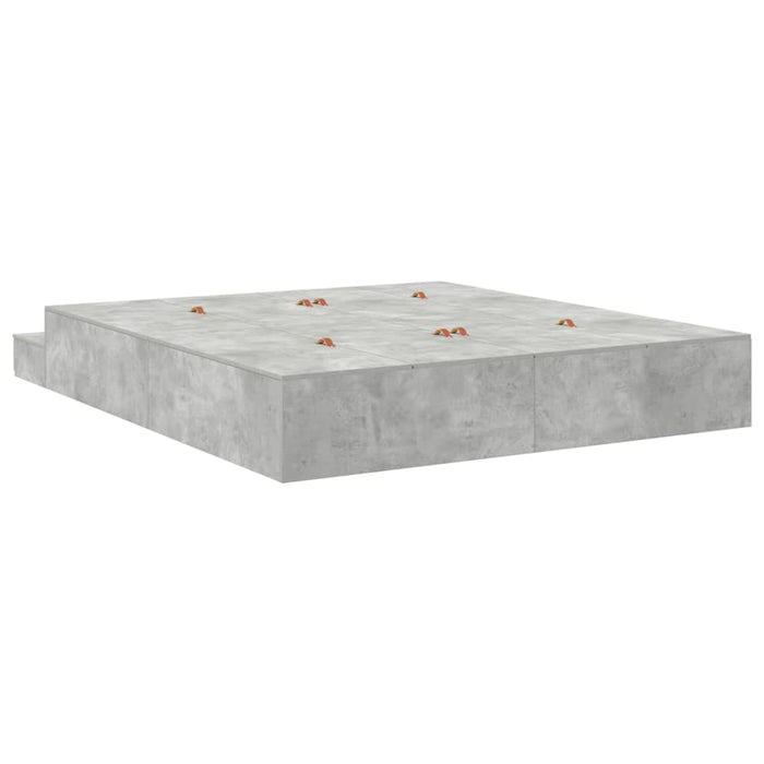 Struttura letto con contenitore con cassetto Grigio cemento 3335624