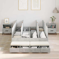 Struttura letto con contenitore con cassetto Grigio cemento 3335632