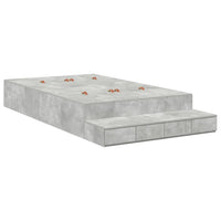 Struttura letto con contenitore con cassetto Grigio cemento 3335632